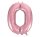 Rózsaszín Light Pink 0-ás szám fólia lufi 92 cm