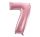 Rózsaszín Light Pink 7-es szám fólia lufi 92 cm