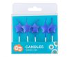 Kék csillag Metallic tortagyertya, gyertya szett 5 db-os