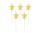 Arany csillag Metallic Gold tortagyertya, gyertya szett 5 db-os
