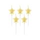 Arany csillag Metallic Gold tortagyertya, gyertya szett 5 db-os