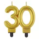 Arany 30-as Gold tortagyertya, számgyertya