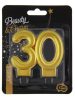 Arany 30-as Gold tortagyertya, számgyertya