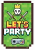 Játék Game On party meghívó 6 db-os