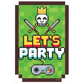 Játék Game On party meghívó 6 db-os