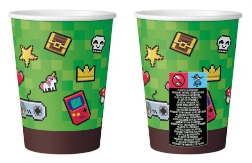 Játék Game On Green papír pohár 6 db-os 200 ml