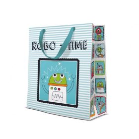   Robot Robo-Time papír ajándéktasak, ajándékzacskó 20x25x10 cm