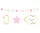 Első születésnap Pink 1st Birthday mini girland 120 cm