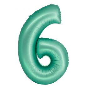 Menta 6-os Mint Mat szám fólia lufi 76 cm