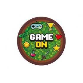 Játék Game On papírtányér 6 db-os 18 cm