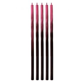 Piros-Fekete Ombre tortagyertya, gyertya szett 5 db-os