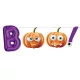Halloween Boo papír felirat 150 cm