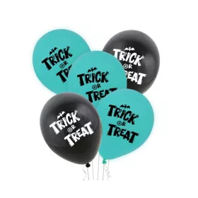 Halloween Boo Trick léggömb, lufi 5 db-os 12 inch (30 cm)