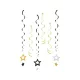 Csillag Glitter Stars szalag dekoráció 6 db-os szett