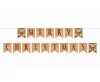 Merry Christmas Brown Bow felirat 250 cm