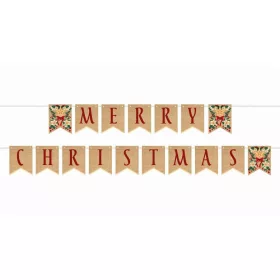 Merry Christmas Brown Bow felirat 250 cm