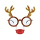 Szarvas Reindeer szemüveg piros orral