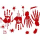 Halloween véres nyomok Bloody ablak matrica szett