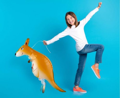 Kenguru Kangaroo sétáló fólia lufi 82 cm