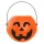 Halloween Tök Smile cukorka gyűjtő vödör 16x14 cm