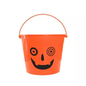 Halloween Tök Crazy cukorka gyűjtő vödör 14,5x11,5 cm