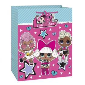 LOL Surprise Star ajándéktasak, ajándékzacskó 33x26 cm