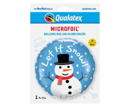 Hóember Let It Snow fólia lufi 46 cm
