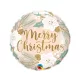 Karácsonyi Merry Christmas Pastel fólia lufi 46 cm