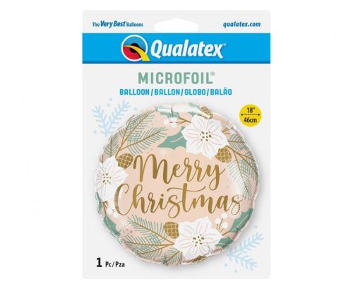 Karácsonyi Merry Christmas Pastel fólia lufi 46 cm
