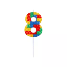 Építőkocka 8-as Pick Blocks tortagyertya, számgyertya