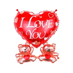 Szerelem Teddy Bears fólia lufi 48 cm