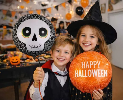 Halloween Skull fólia lufi 46 cm