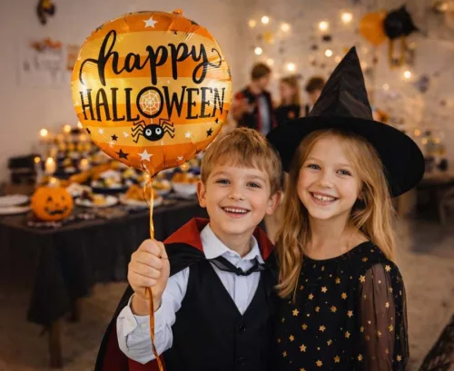 Halloween Happy fólia lufi 46 cm