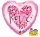 Szerelem Hearts Pink fólia lufi 46 cm