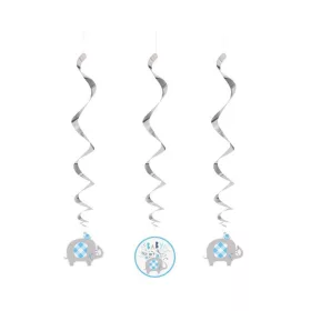 Kék elefánt Floral szalag dekoráció 3 db-os szett