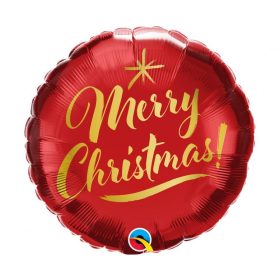 Karácsonyi Merry Christmas Red fólia lufi 46 cm