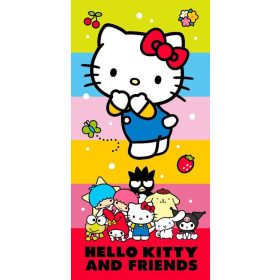   Hello Kitty Cute Friends fürdőlepedő, strand törölköző 70x140 cm (Fast Dry)