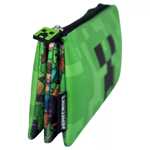 Minecraft Face 3 rekeszes tolltartó 22 cm
