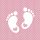 Babaváró Little Feet Pink szalvéta 20 db-os 33x33 cm