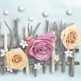 Rózsa Pastel Composition szalvéta 20 db-os 33x33 cm