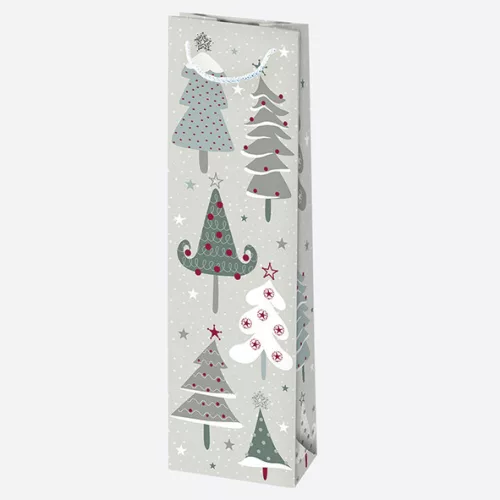 Karácsonyi Patterned papír italtáska 12x40x9 cm