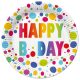Happy Birthday Dots papírtányér 8 db-os 22,7 cm
