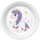 Unikornis Magical Star papírtányér 8 db-os 22,7 cm