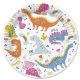 Dinoszaurusz Funny papírtányér 8 db-os 18 cm