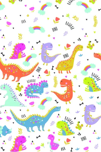 Dinoszaurusz Funny papír asztalterítő 120x180 cm