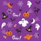 Halloween Graphics on Purple szalvéta 20 db-os 33x33 cm