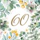 Happy Birthday 60 Floral Frame szalvéta 20 db-os 33x33 cm