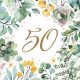Happy Birthday 50 Floral Frame szalvéta 20 db-os 33x33 cm