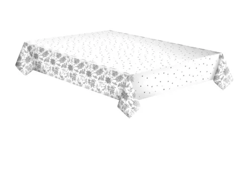 Karácsonyi Botanical Silver papír asztalterítő 120x180 cm
