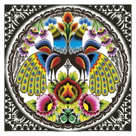 Állatos Folk Peacocks szalvéta 20 db-os 33x33 cm